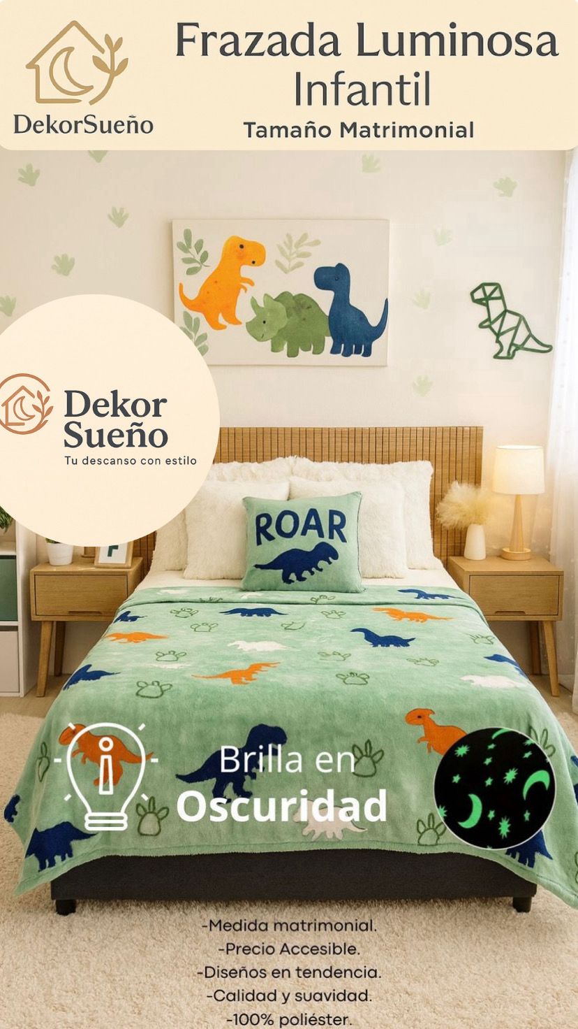 Frazada Luminosa DekorSueño – Brilla en la Oscuridad 🌙